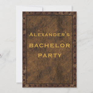Invitation Effet de cadre en fer Bachelor double face