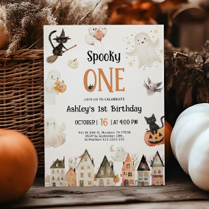 Invitation Éffrayant   Halloween 1er anniversaire