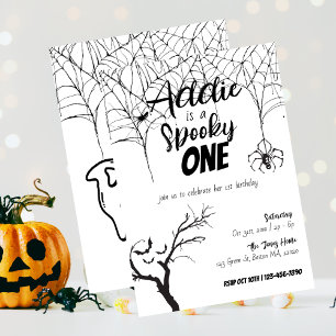 Invitation Éffrayant   Halloween 1er anniversaire   Invitatio