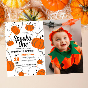Invitation Éffrayant Halloween Cute Ghouls Anniversaire