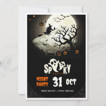 Éffrayant Halloween Night Party Flyer