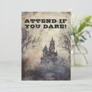 Invitation Éffrayant Haunted Mansion fête d'Halloween
