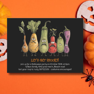 Invitation Éffrayant ! légumes Halloween