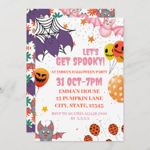 Invitation Éffrayant mignon Halloween Printable Party Invitat