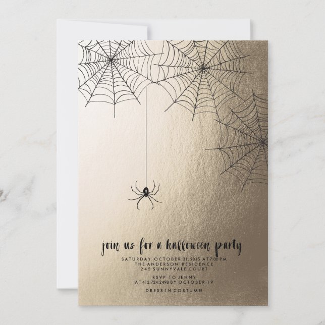 INVITATION ÉFFRAYANT SPIDER HALLOWEEN (Devant)
