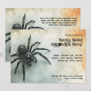 Invitation Éffrayant Spider HALLOWEEN Party !