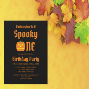 Invitation Éffrayant un 1er anniversaire