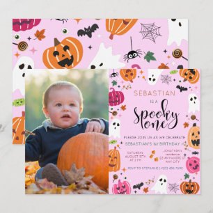 Invitation Éffrayant Un Halloween 1er Anniversaire