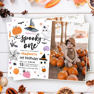 Invitation Éffrayant Un Halloween 1er Anniversaire Photo