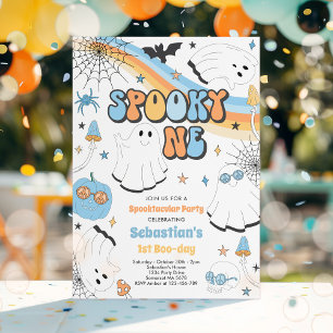 Invitation Éffrayant Un Halloween Fantôme Super 1er anniversa