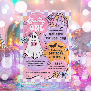Invitation Éffrayant Un Halloween Fantôme Super 1er anniversa