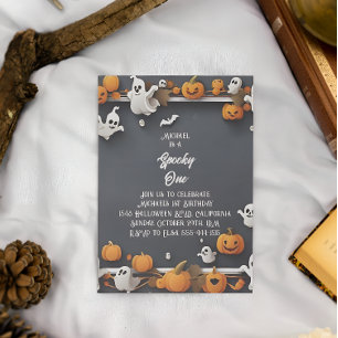 Invitation Éffrayant un joli Halloween premier anniversaire