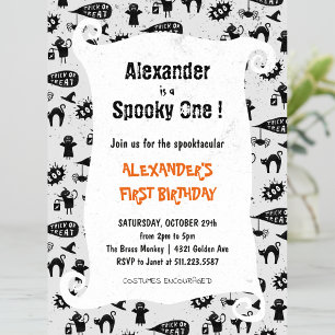 Invitation Éffrayant un Spooktacular Halloween 1er anniversai