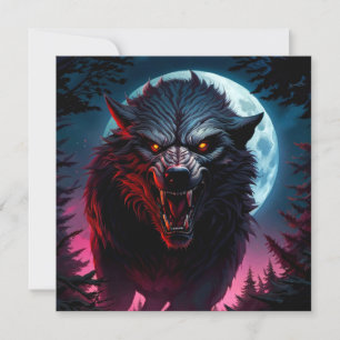 Invitation Effrayant Werewolf