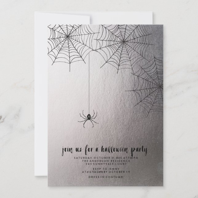 Invitation ÉFFRAYANTE de partie de HALLOWEEN (Devant)