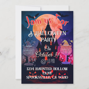 Invitation Éffrayante fête d'Halloween