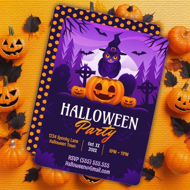Invitation Éffrayante fête d'Halloween (Créateur téléchargé)