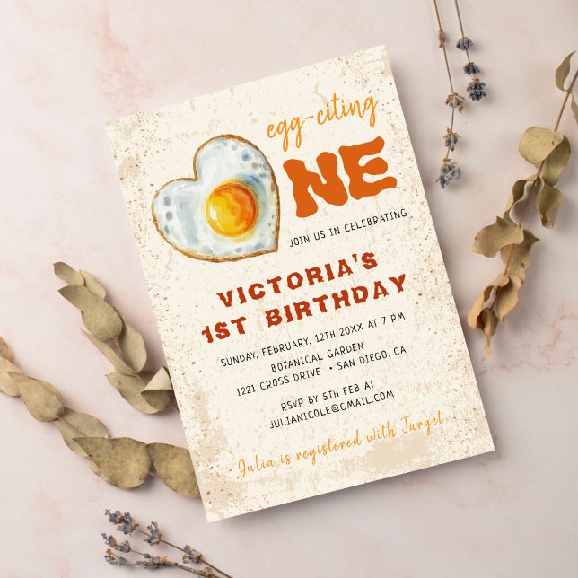 INVITATION EGG-CITING BBQ BABY BIRTHDAY (Créateur téléchargé)
