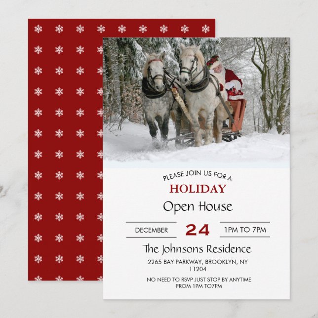 Invitation Église Santa Claus (Devant / Derrière)