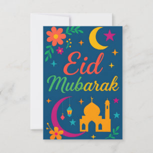 Invitation Eid Moubarak - Coloré pour les enfants Mosquée Fle