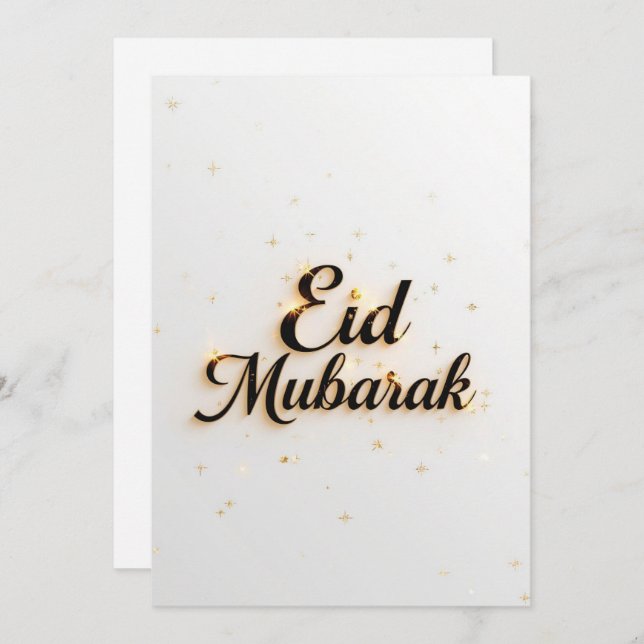 Invitation Eid mubarak Personalized Modern Card (Devant / Derrière)