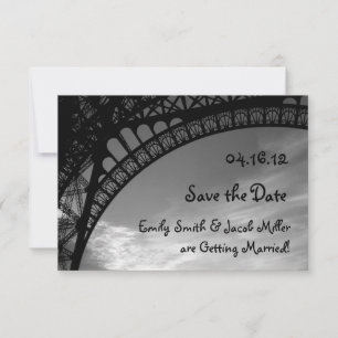 Invitation Eiffel Tower pour Sauvegarder la Date