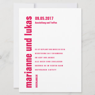 Invitation Einladungskarten puristisch