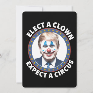 Invitation Électez Un Clown Attendez-Vous À Un Cirque Politiq