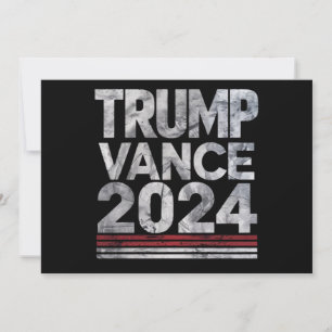 Invitation Élection Rétro Vintage 2024 Trump Vance États-Unis