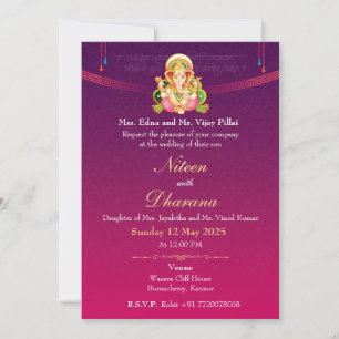 Invitation électronique de mariage indien divin