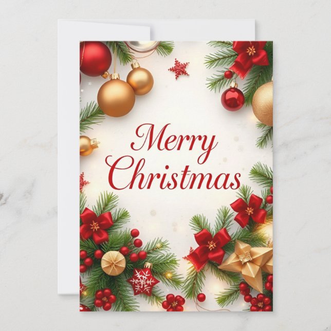 Invitation Élégance de Noël : Une fête festive (Devant)