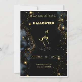 Invitation Elégance dorée - Dévoilez les secrets de la nuit !