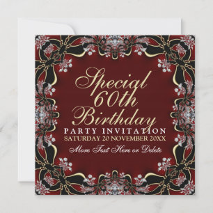Invitation Élégance élégante en diamant 60e anniversaire Invi