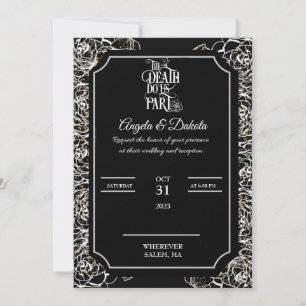 Invitation Élégance Éternelle Jusqu'à la mort Faites-nous par