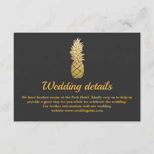 Invitation Élégance tropicale   Détails du Mariage ananas