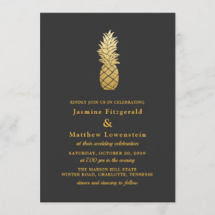 Invitation Élégance tropicale   Mariage ananas