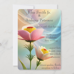 Invitation Élégance unique des Mariages floraux colorés