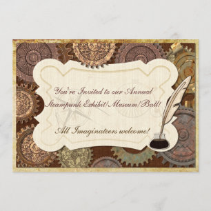 Invitation Élégance vapeur CONVENTION DE BALL Steampunk