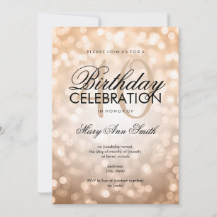 Invitation Elégant 40e anniversaire fêtards lumières de Parti