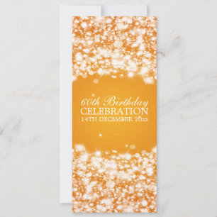 Invitation Élégant 60e anniversaire de fête Star Sparkle Oran