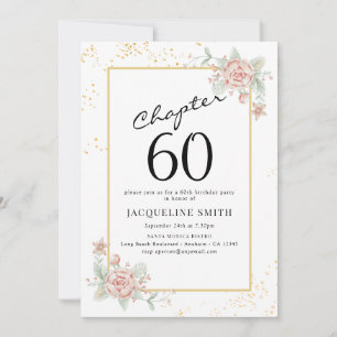 Invitation Élégant 60e anniversaire de florale