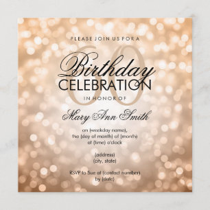 Invitation Élégant 60e anniversaire fêtards lumières de Parti