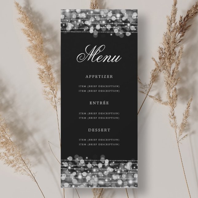 Invitation Elégant 70e anniversaire Menu Fête Argent (Elegant 70th Birthday Party Menu Silver Invitation)