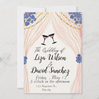 Invitation Elegant and dazzling friends and family wedding