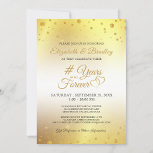 Invitation Élégant Anniversaire # ANS DANS L'ÉTERNITÉ Or
