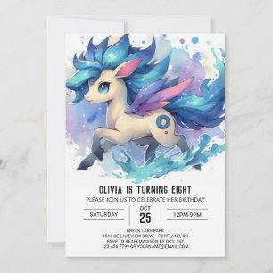 Invitation Elégant anniversaire de cheval imprimable