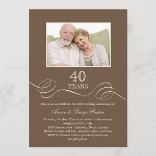 Invitation Élégant Anniversaire de la vague