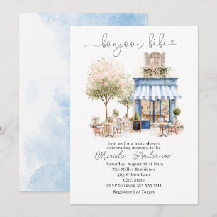 Invitation Elégant Aquarelle bonjoor Baby shower