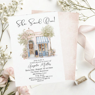 Invitation Élégant aquarelle Elle a dit Oui  Baby Shower de m