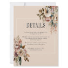 Elégant aquarelle Floral Détails Mariage de automn